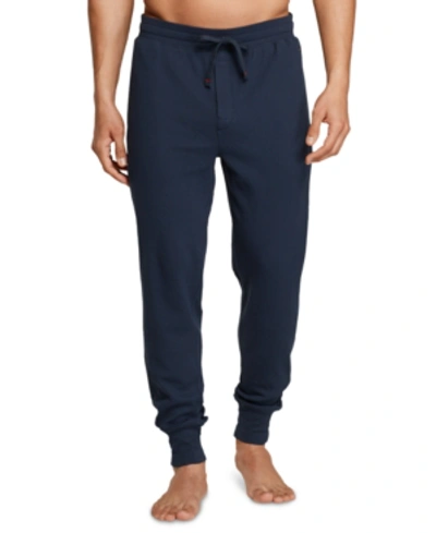 Shop Tommy Hilfiger Men's Thermal Joggers, Created For Macy's In Navy