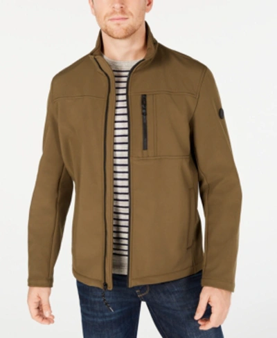 Calvin Klein Men's Soft Shell Open Bottom Jacket In Fern Leaf | ModeSens