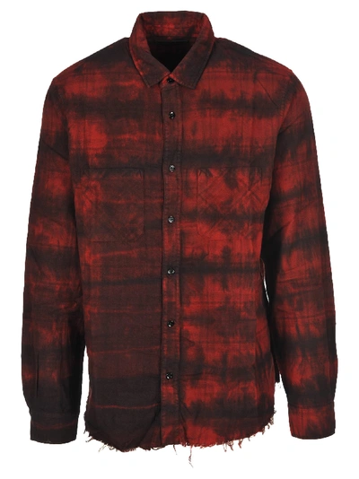 Shop Amiri Flanel Shirt In Red