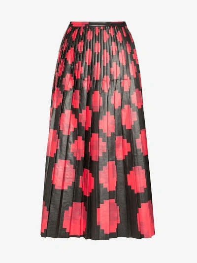 Shop Marni Eco Leather Pixel Print Skirt In Black