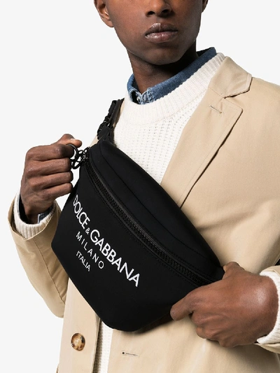 Shop Dolce & Gabbana Black Palermo Cross Body Belt Bag