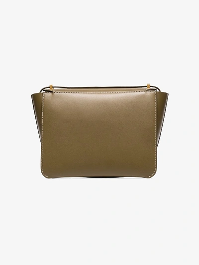 Shop Wandler Green Luna Leather Shoulder Bag