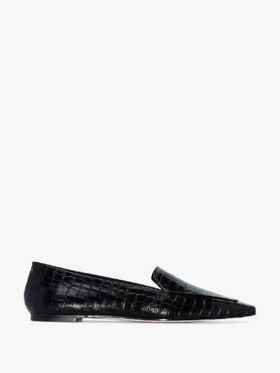 Shop Aeyde Black Aurora Loafers