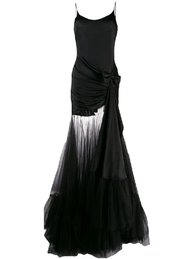 Shop Alessandra Rich Fab Evening Dress In Black