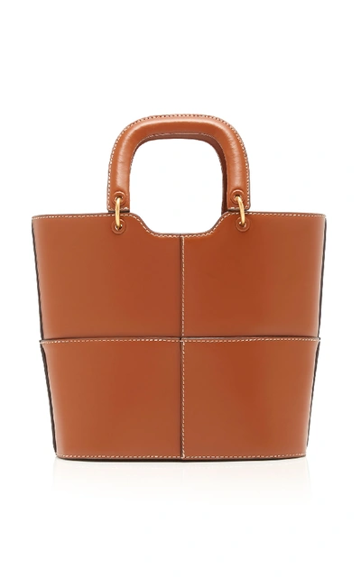 Shop Staud Andy Leather Tote In Brown