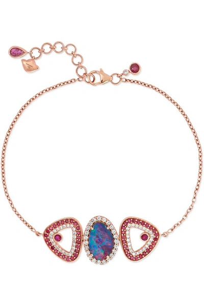 Shop Amrapali 18-karat Rose Gold Multi-stone Bracelet