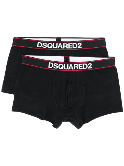 DSQUARED2 2 PACK LOGO BOXERS - 白色