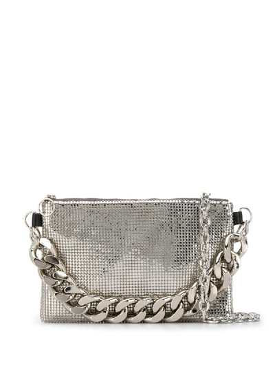 Shop Kara Chainmail Shoulder Bag In Silver