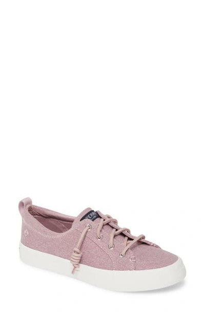 Shop Sperry Crest Vibe Sneaker In Lilac Sparkle Chambray Fabric