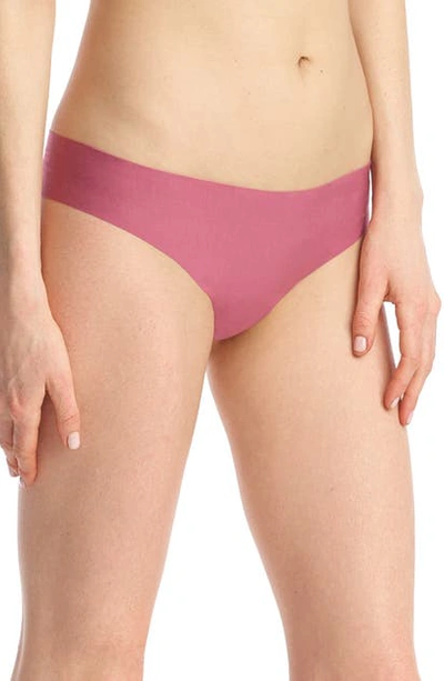 Shop Commando 'butter' Stretch Modal Thong In Antique Rose