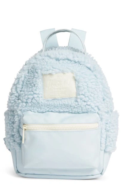 Shop Herschel Supply Co Mini Nova Fleece & Canvas Backpack In Baby Blue