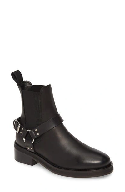 Shop Allsaints Salome Moto Boot In Black Leather