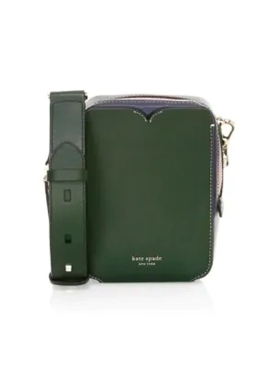 Shop Kate Spade Medium Candid Leather Camera Bag In Green