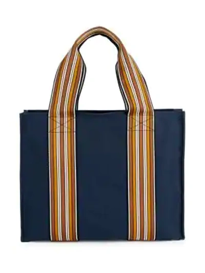 Shop Loro Piana Women's Beach Cotton & Linen Tote In Navy