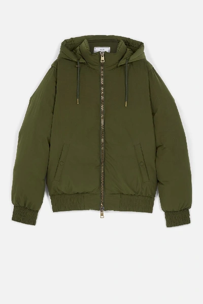 Shop Ami Alexandre Mattiussi Hooded Down Jacket In Green