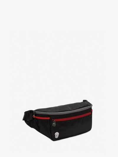 Shop Alexander Mcqueen Oversize Double Zipper Belt Bag In Black
