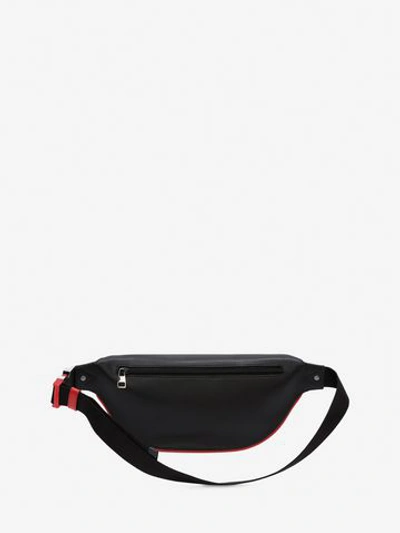 Shop Alexander Mcqueen Oversize Double Zipper Belt Bag In Black