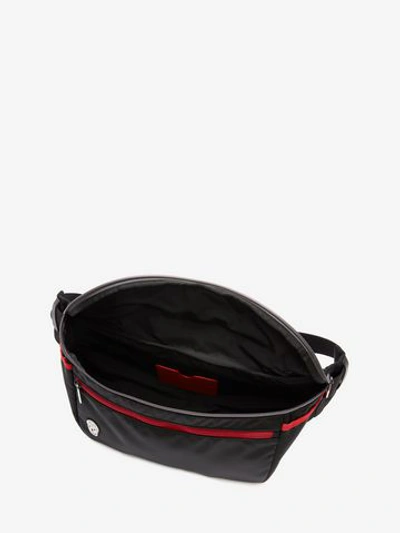 Shop Alexander Mcqueen Oversize Double Zipper Belt Bag In Black