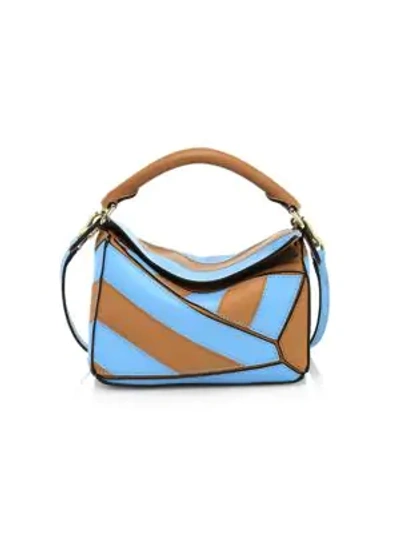 Shop Loewe Mini Puzzle Leather Bag In Multi