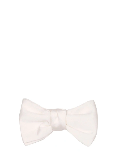 Shop Givenchy White Silk Bow Tie