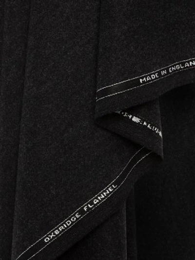 Shop Alexander Mcqueen Selvedge Drape Coat In Anthracite