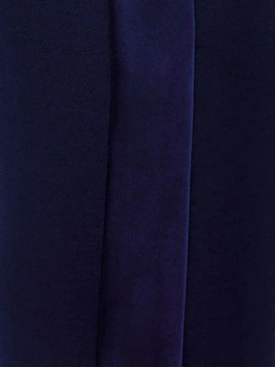 Shop Alexander Mcqueen Bootcut Tuxedo Pants In Blue - Sapphire