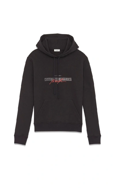Shop Saint Laurent Black Cotton Sweatshirt