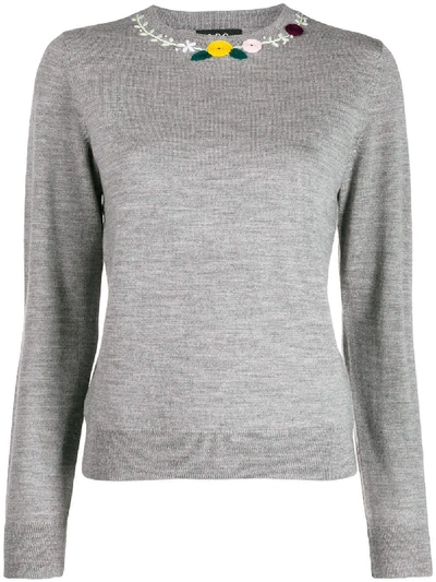 Shop Apc Grey Wool Sweater