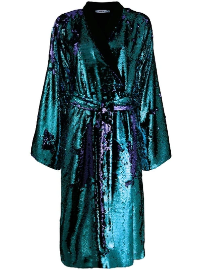 Shop Amen Blue Polyester Dress