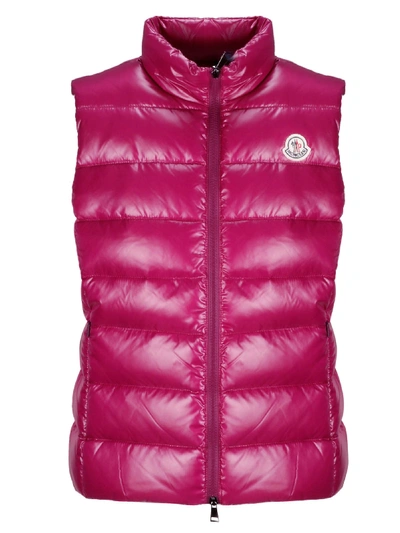 Shop Moncler Pink Polyamide Vest