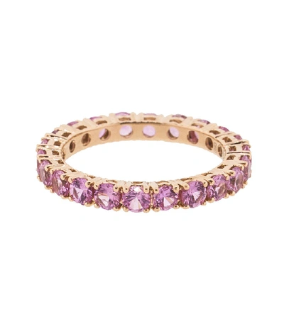 Shop Dana Rebecca Designs Pink Sapphire Eternity Ring In Rosegold