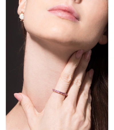 Shop Dana Rebecca Designs Pink Sapphire Eternity Ring In Rosegold