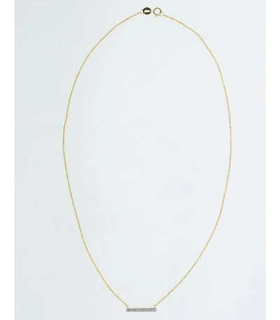 Shop Dana Rebecca Designs Sylvie Rose Medium Diamond Bar Necklace In Yellowgold