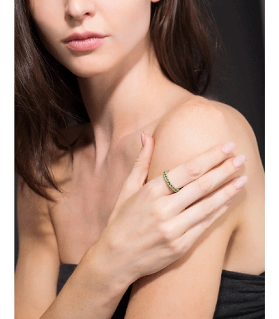 Shop Dana Rebecca Designs Tsavorite Eternity Ring In Whitegold