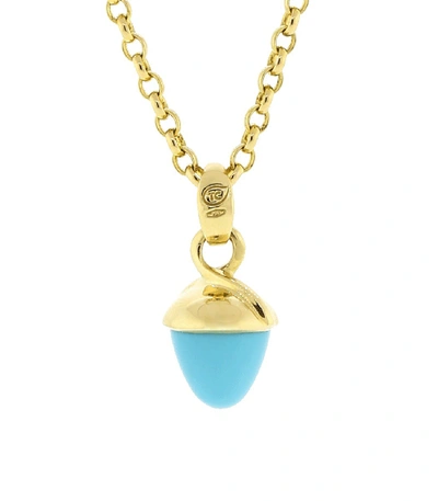 Shop Tamara Comolli Turquoise Mikado Bouquet Pendant In Yellow Gold