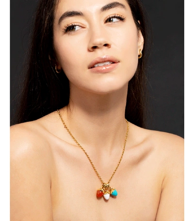 Shop Tamara Comolli Turquoise Mikado Bouquet Pendant In Yellow Gold