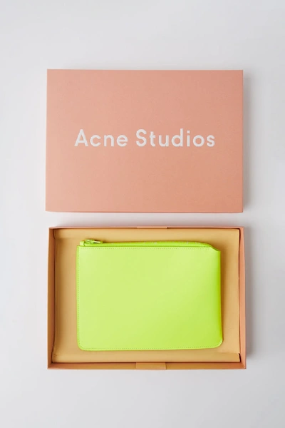 Shop Acne Studios Medium Document Holder Fluo Yellow