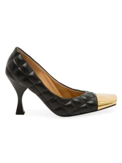 Shop Bottega Veneta Women's Dream Matelassé Leather Pumps In Black