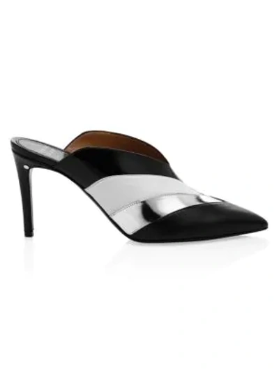 Shop Laurence Dacade Women's Colorblock Leather Mules In Black