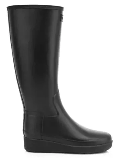Shop Hunter Women's Knee-high Creeper Rain Boots In Black