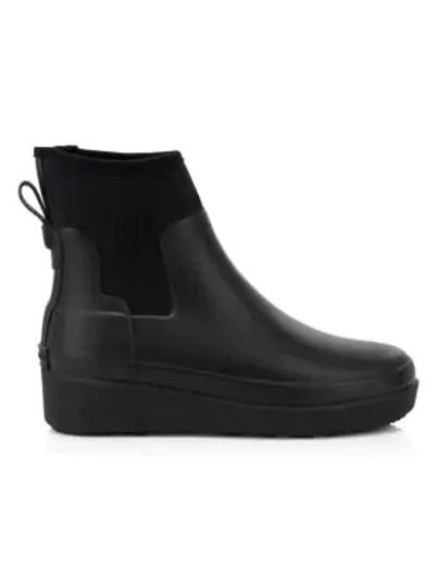 Shop Hunter Wedge Chelsea Boots In Black