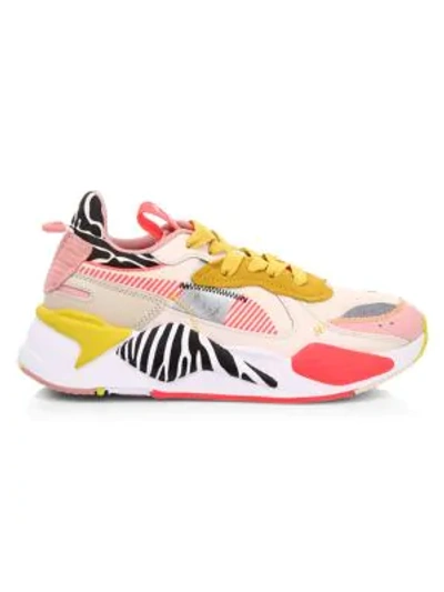 Puma Women's Rs-x Unexpected Mixes Mixed-media Low-top Sneakers In Pink |  ModeSens