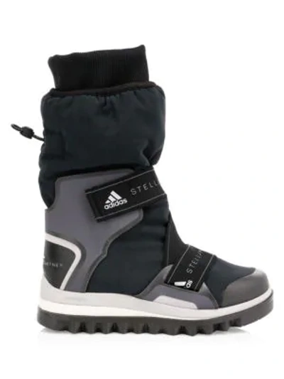Shop Adidas By Stella Mccartney Women's Cuffed Logo Winter Boots In Black