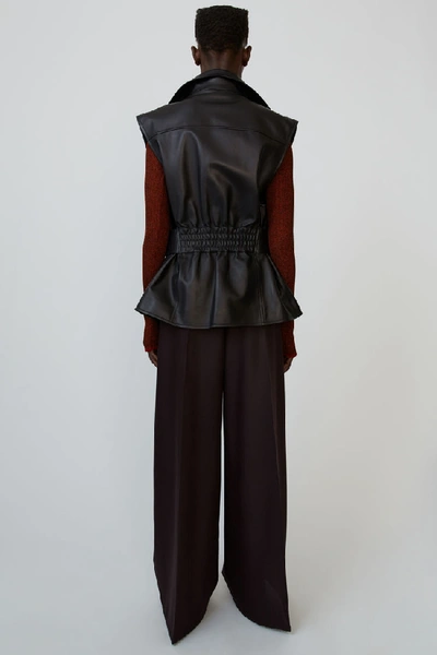 Shop Acne Studios Leather Gilet Black