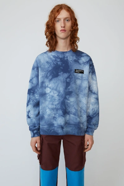 Shop Acne Studios Anatomy-patch Sweatshirt Navy/blue