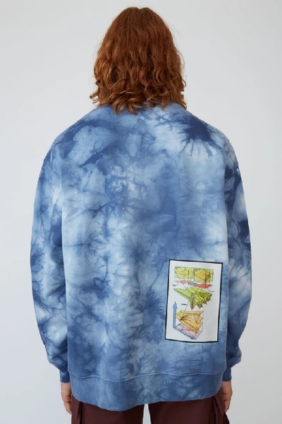 Shop Acne Studios Anatomy-patch Sweatshirt Navy/blue