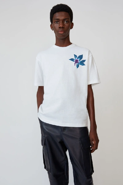 Shop Acne Studios Flower Print T-shirt White