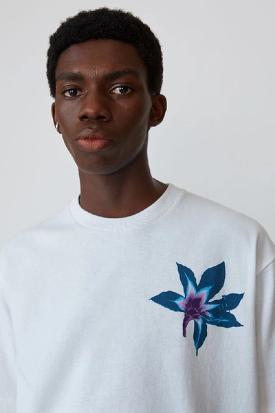 Shop Acne Studios Flower Print T-shirt White