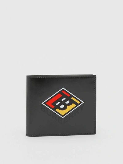 Shop Burberry Logo Graphic Canvas International Bifold Wallet In Black