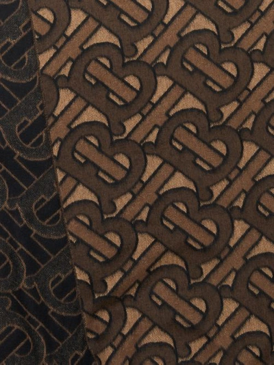 Shop Burberry Monogram Cashmere Jacquard Scarf In Dark Mocha